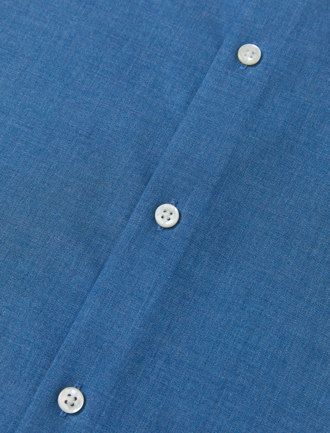 Bellamy Cornflower Heather Easy-Iron Twill Shirt - hexagonal cuff detail - OTAA