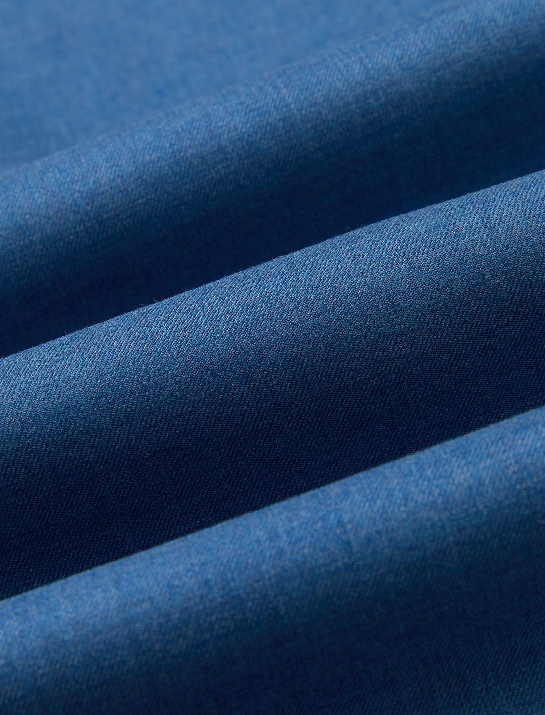 Bellamy Cornflower Heather Easy-Iron Twill Shirt - men's blue dress shirt back view - OTAA