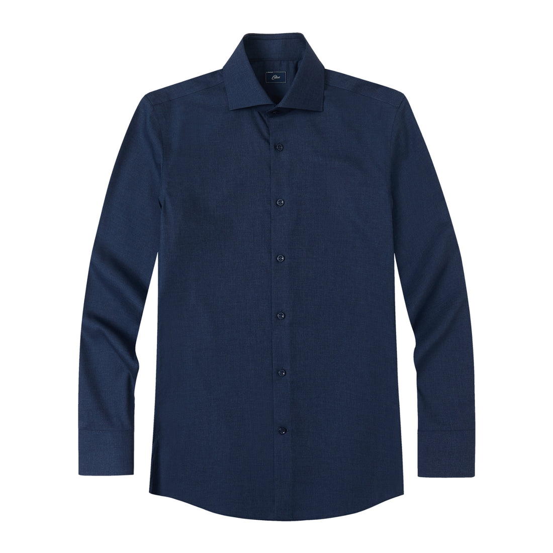 Pelham Admiral Heather Easy-Iron Twill Shirt - navy heather twill, Italian collar - OTAA