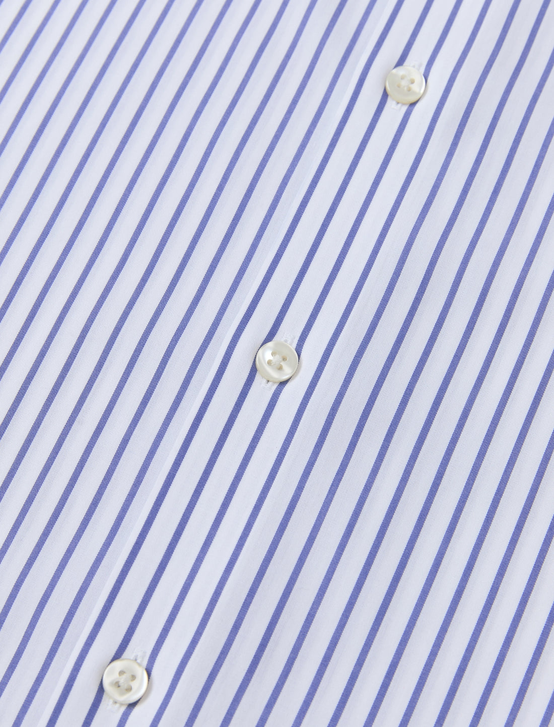 Paxton Sapphire Stripe Non-Iron Poplin Shirt - hexagonal cuff detail - OTAA