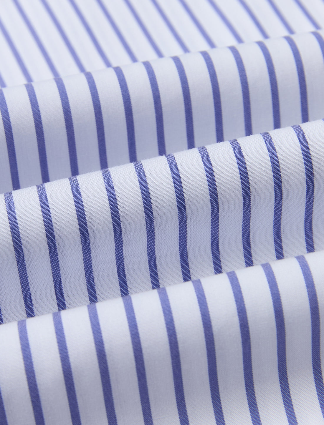 Paxton Sapphire Stripe Non-Iron Poplin Shirt - men's blue stripe dress shirt back view - OTAA