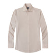 Hawthorne Khaki Easy-Iron Twill Shirt - khaki cotton twill, Italian collar - OTAA