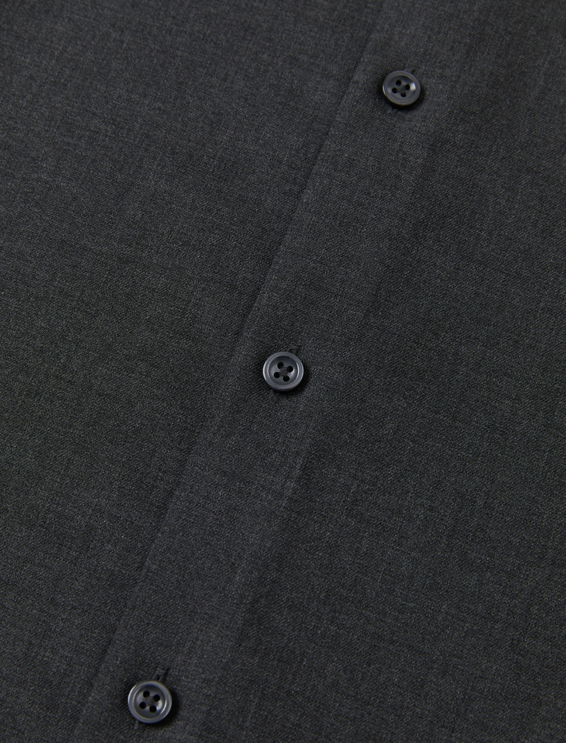 Blackwood Charcoal Heather Easy-Iron Twill Shirt - classic fit charcoal shirt detail - OTAA