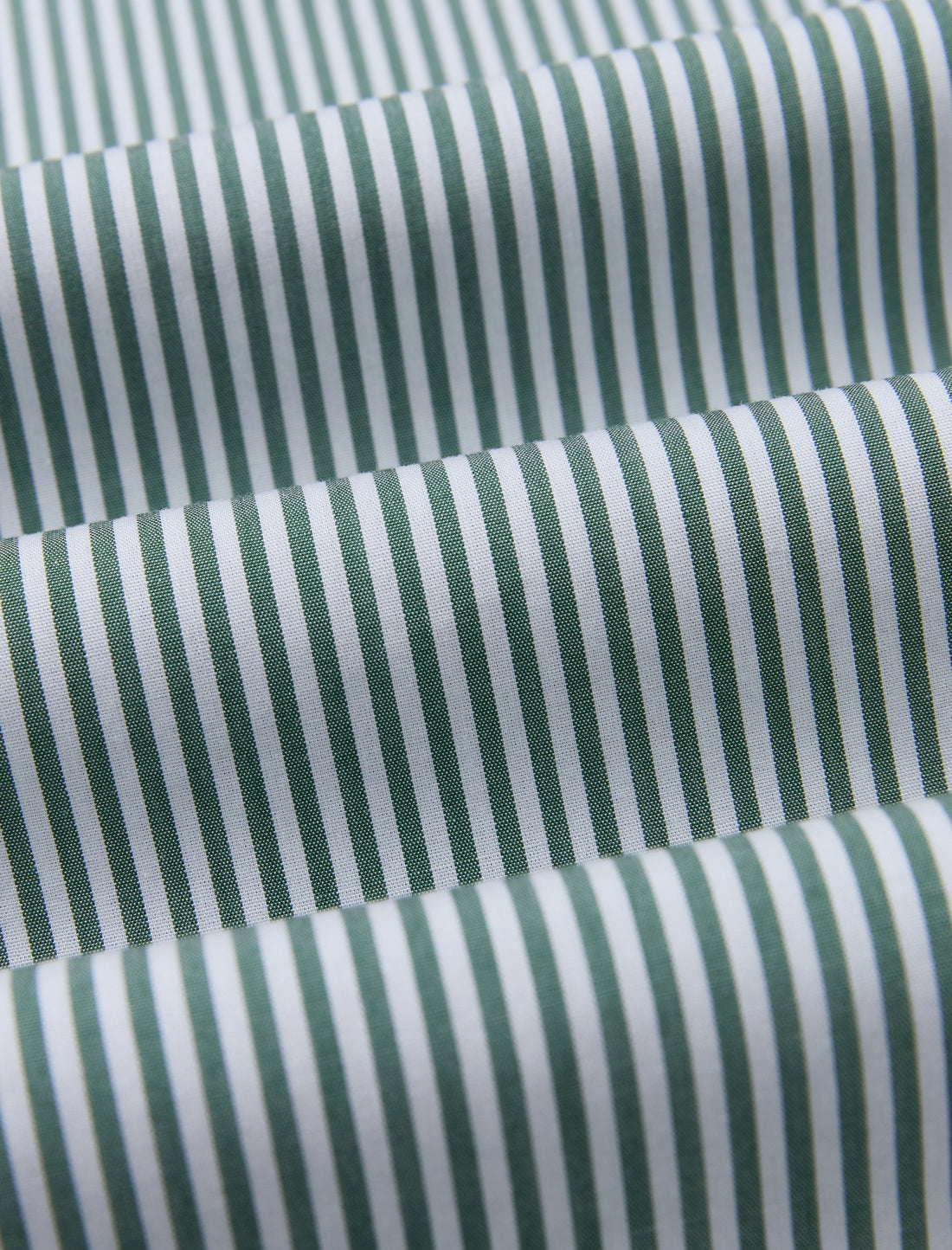 Henley Emerald Stripe Non-Iron Poplin Shirt - men's green stripe dress shirt back view - OTAA