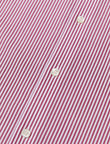 Redford Crimson Stripe Non-Iron Poplin Shirt - hexagonal cuff detail - OTAA