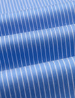Beaumont Riviera Stripe Non-Iron Dobby Shirt - men's blue stripe dress shirt back view - OTAA