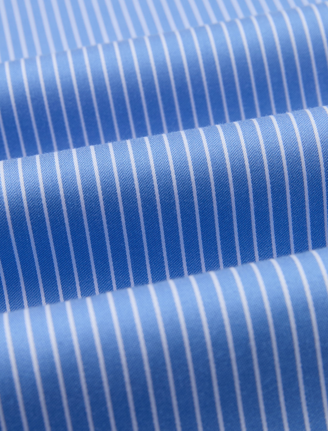 Beaumont Riviera Stripe Non-Iron Dobby Shirt - men's blue stripe dress shirt back view - OTAA