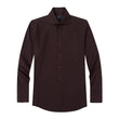 Carlisle Espresso Non-Iron Oxford Shirt - espresso brown oxford weave, Italian collar - OTAA