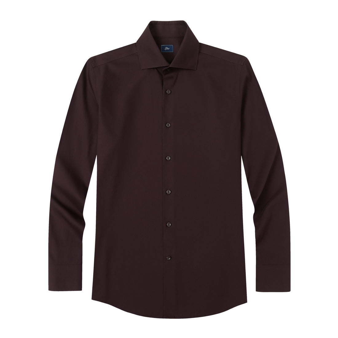Carlisle Espresso Non-Iron Oxford Shirt - espresso brown oxford weave, Italian collar - OTAA