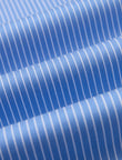 Beaufort Riviera French Cuff Non-Iron Dobby Shirt - azure stripe dobby fabric close-up - OTAA