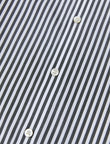 Whitmore Ebony Stripe Easy-Iron Poplin Shirt - hexagonal cuff detail - OTAA