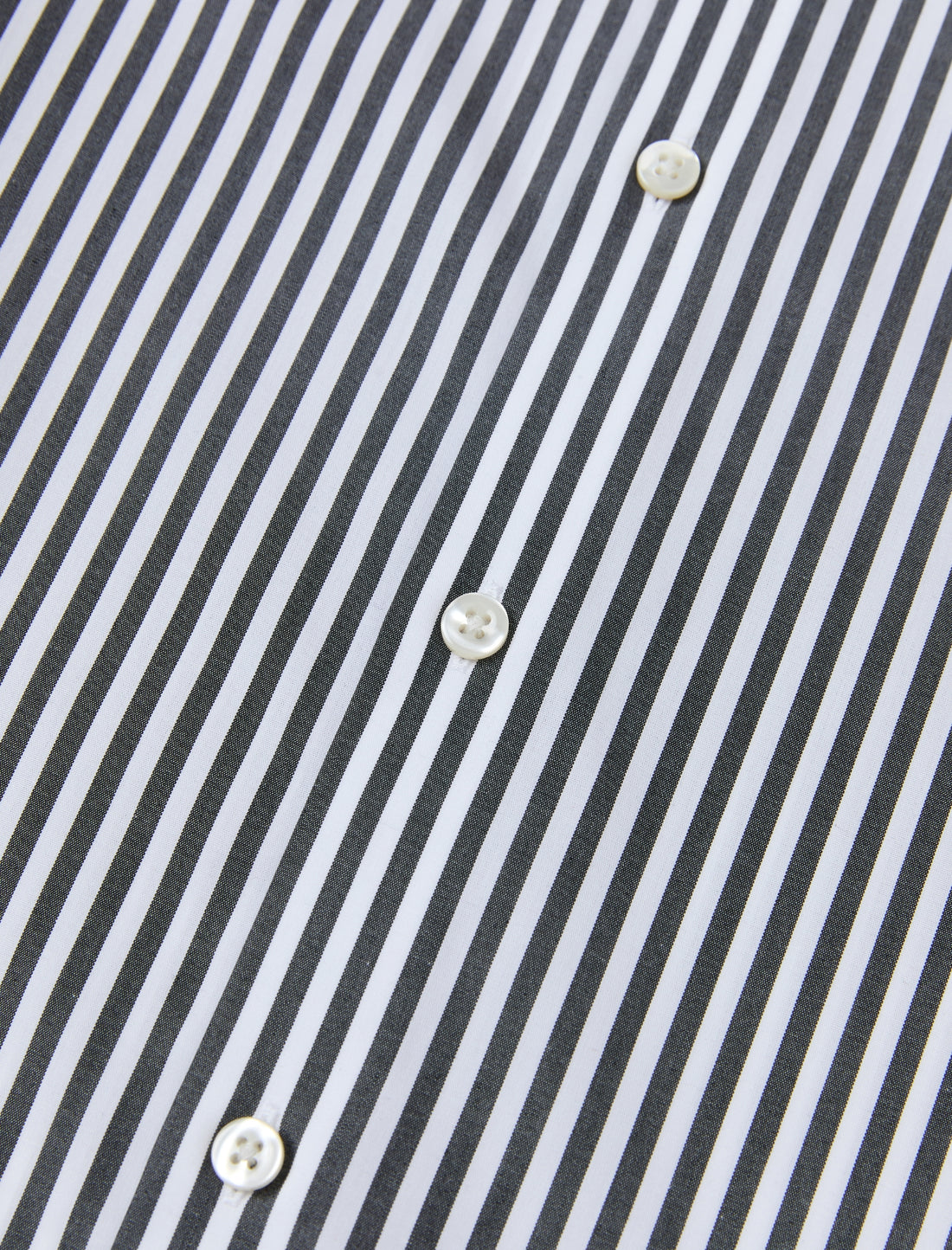 Whitmore Ebony Stripe Easy-Iron Poplin Shirt - hexagonal cuff detail - OTAA