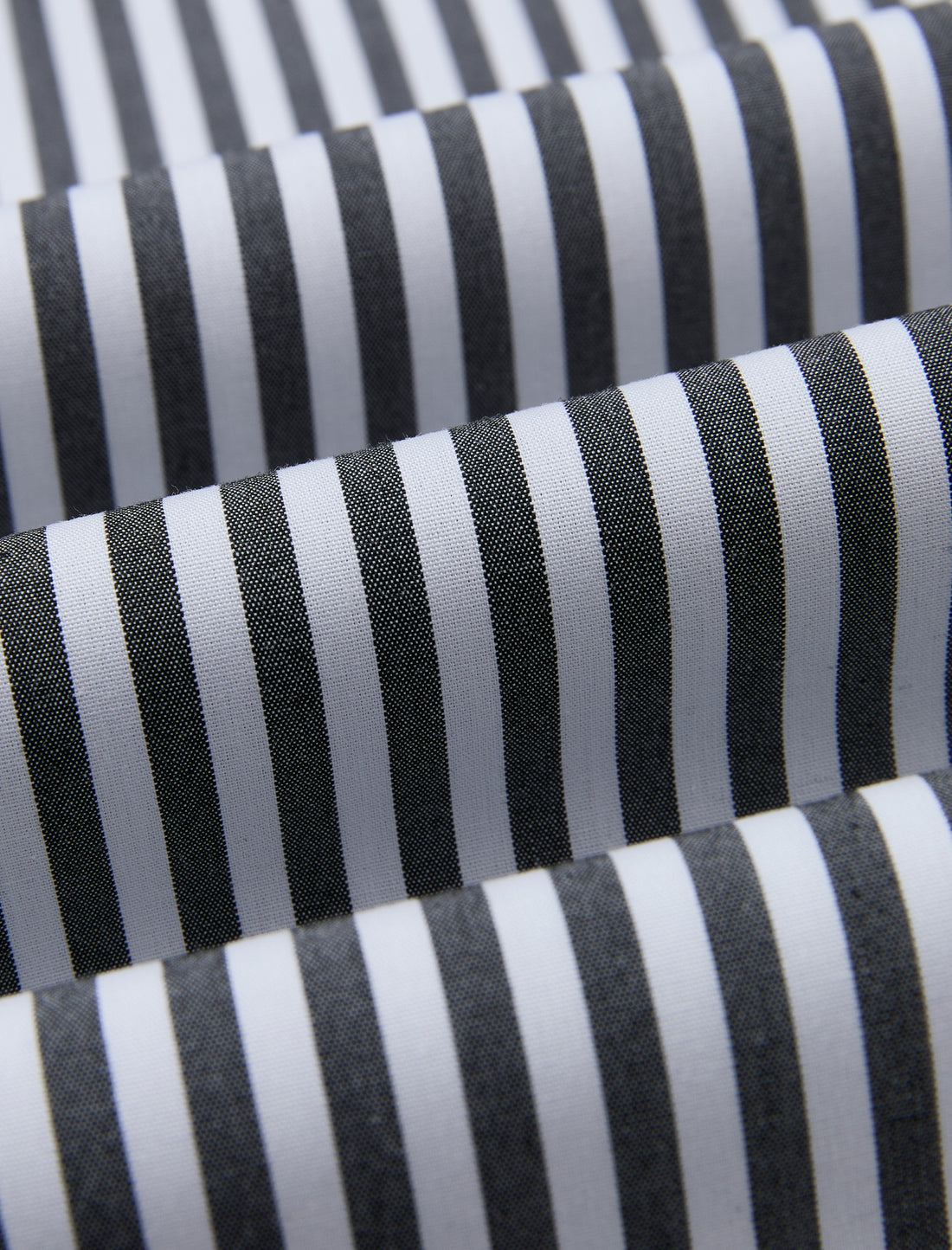 Whitmore Ebony Stripe Easy-Iron Poplin Shirt - men's stripe dress shirt back view - OTAA