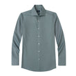 Sherwood Sage Easy-Iron Twill Shirt - sage green cotton twill, Italian collar detail - OTAA