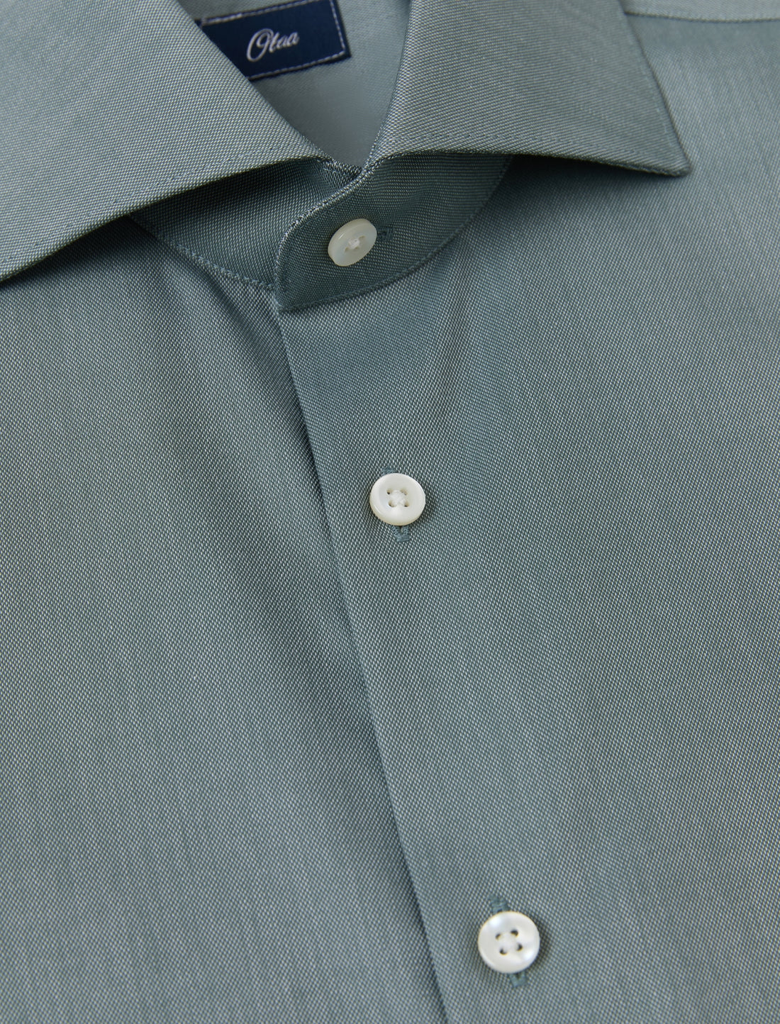 Sherwood Sage Easy-Iron Twill Shirt - classic fit men's shirt in sage green - OTAA