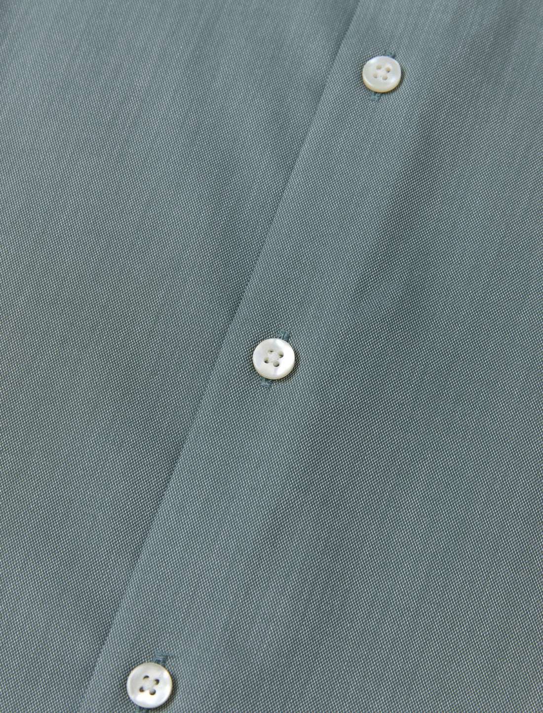 Sherwood Sage Easy-Iron Twill Shirt - hexagonal cuff and double-fold placket detail - OTAA