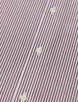 Hartwell Cognac Stripe Non-Iron Poplin Shirt - hexagonal cuff detail - OTAA