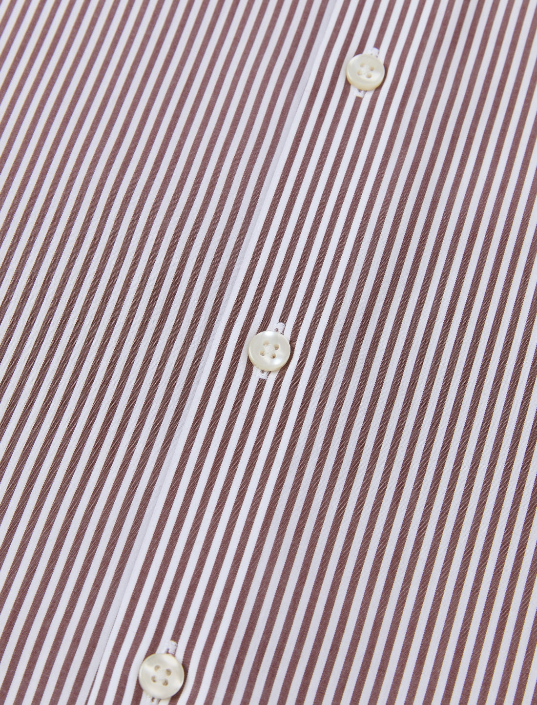 Hartwell Cognac Stripe Non-Iron Poplin Shirt - hexagonal cuff detail - OTAA