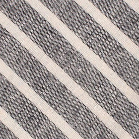 Adana Black Chalk Stripe Linen Pocket Square