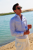 Beverly Blue Oxford French Cuff Shirt