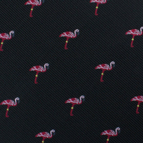 Aruba Island Black Flamingo Pocket Square