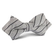 Ash Gray Pinstripe Diamond Bow Tie
