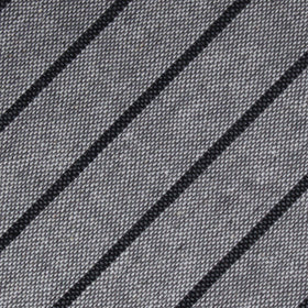 Ash Gray Pinstripe Pocket Square