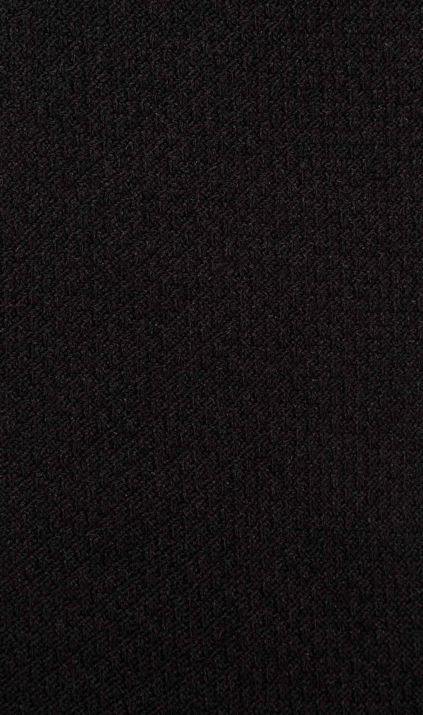 Black Textured Cotton-Blend Socks