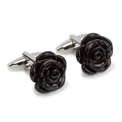 Black Rose Metal Cufflinks