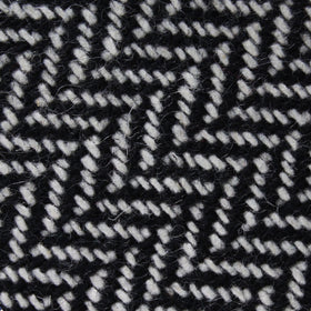Black Chevron Wool Pocket Square