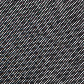 Black Needle Stitch Linen Pocket Square