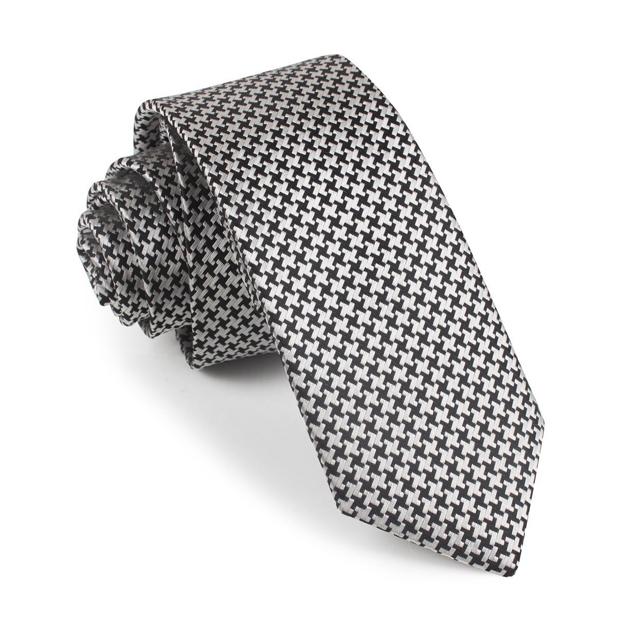 houndstooth skinny tie
