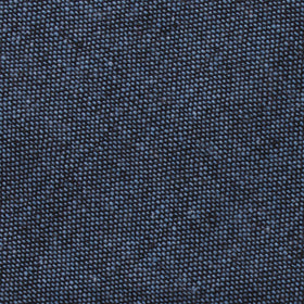Blue & Black Textured Linen Blend Pocket Square