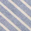 Blue Bodrum Linen Chalk Stripe Fabric Self Diamond Bowtie