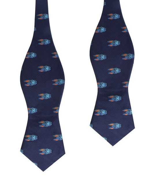 Blue Donkey Diamond Self Bow Tie