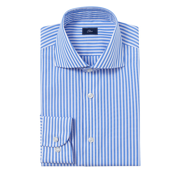 Brentley Blue Stripe Poplin Easy Care Shirt