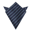 Brooklyn Navy Blue Striped Pocket Square