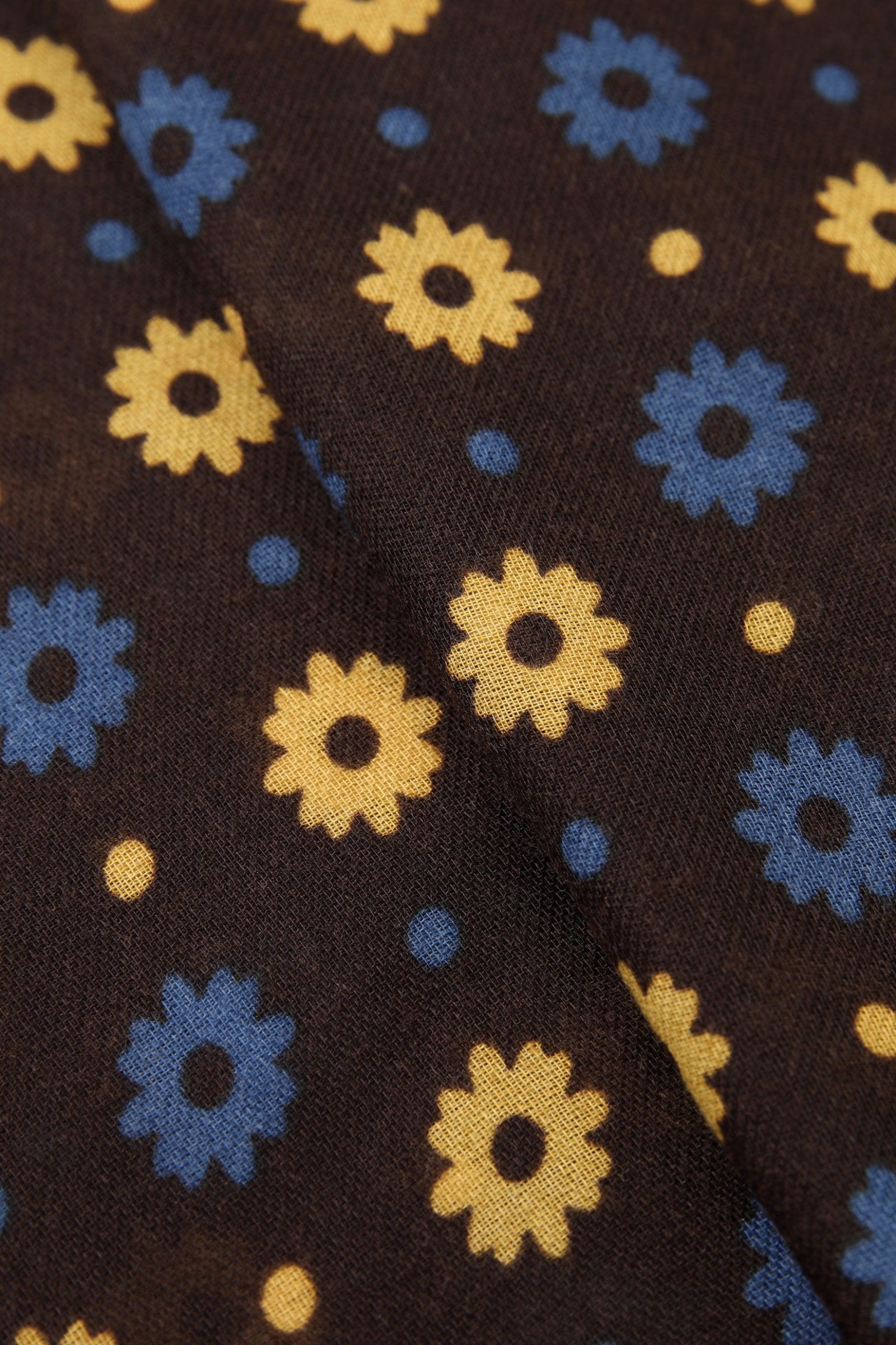 Brown Cocoa Floral Scarf Fabric