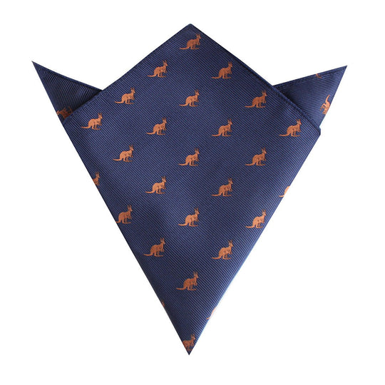 Brown Kangaroo Pocket Square