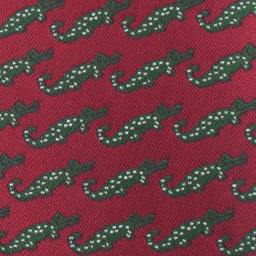 Burgundy Crocodile Dundee Pocket Square