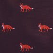 Burgundy Fox Fabric Mens Diamond Bowtie