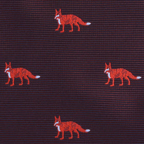 Burgundy Fox Pocket Square