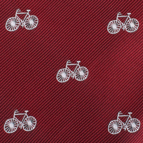 Burgundy French Bicycle Pocket Square