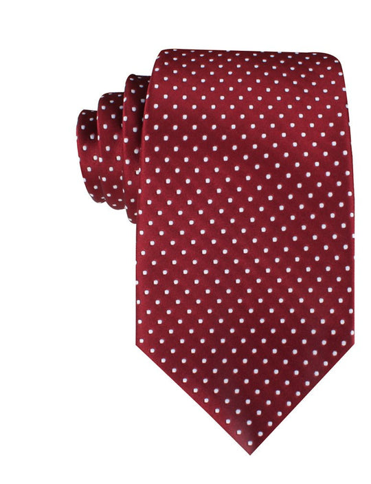Burgundy Mini Polka Dots Necktie