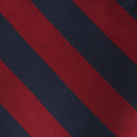 Burgundy & Navy Blue Stripes Pocket Square