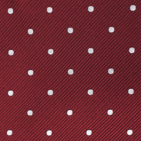 Burgundy Polka Dots Pocket Square