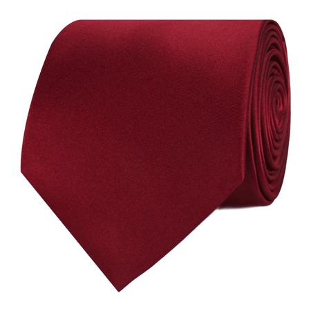 Burgundy Satin Necktie