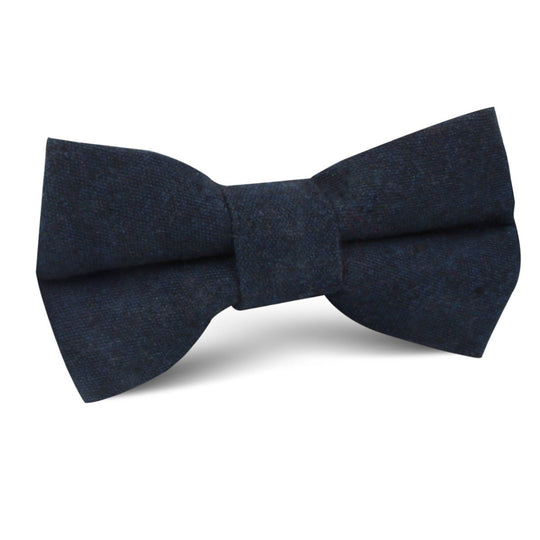 Burnt Boston Navy Blue Kids Bow Tie