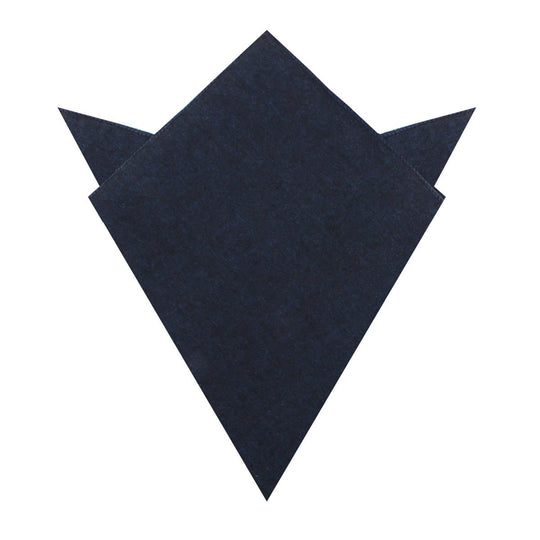 Burnt Boston Navy Blue Pocket Square
