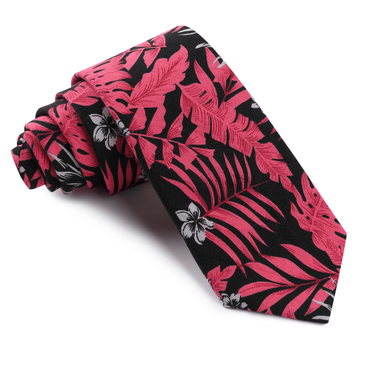 Cala d’Or Crimson Palm Skinny Tie | OTAA